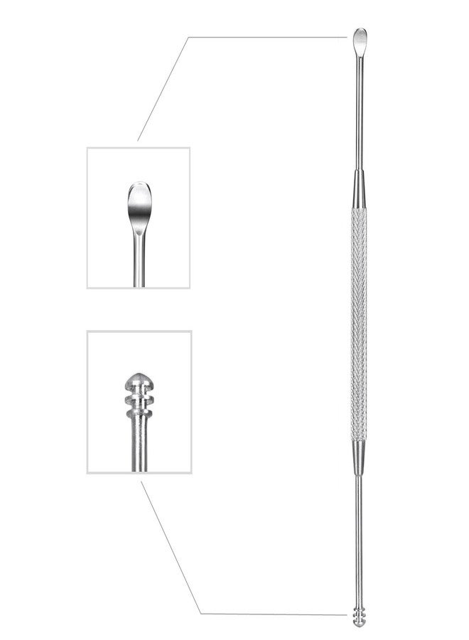 Mudder Steel Ear Pick Earwax Remover Spoon Ear Scraper Scratcher Ear Cleaner with Storage Box, 304 Stainless - Image 2
